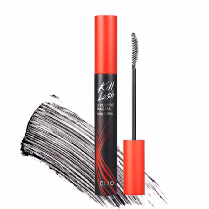 Clio Kill Lash Superproof Mascara: Sản phẩm từ Hàn Quốc với đầu cọ mảnh, giúp mi tơi và tự nhiên nhưng vẫn chống nước tuyệt đối. Giá tham khảo: 185.000 đồng