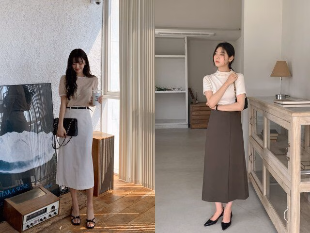 Chỉ cần một chiếc áo thun basic sơ vin gọn gàng, bạn đã có ngay một outfit dạo phố sành điệu và thoải mái.